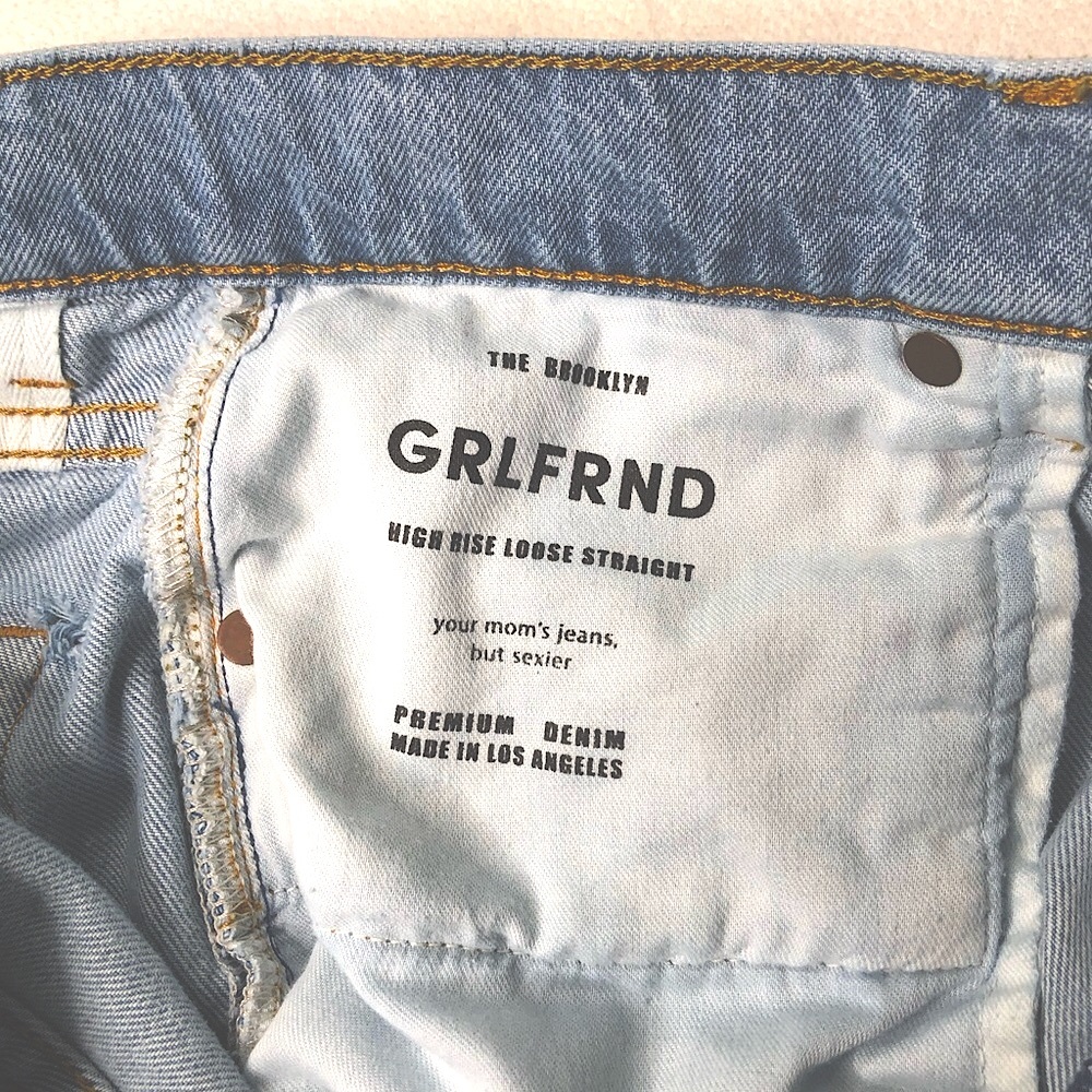 GRLFRND Premium Denim ‘Brooklyn High Rise Straight’ Jeans Women’s Size (27) - Picture 9 of 11